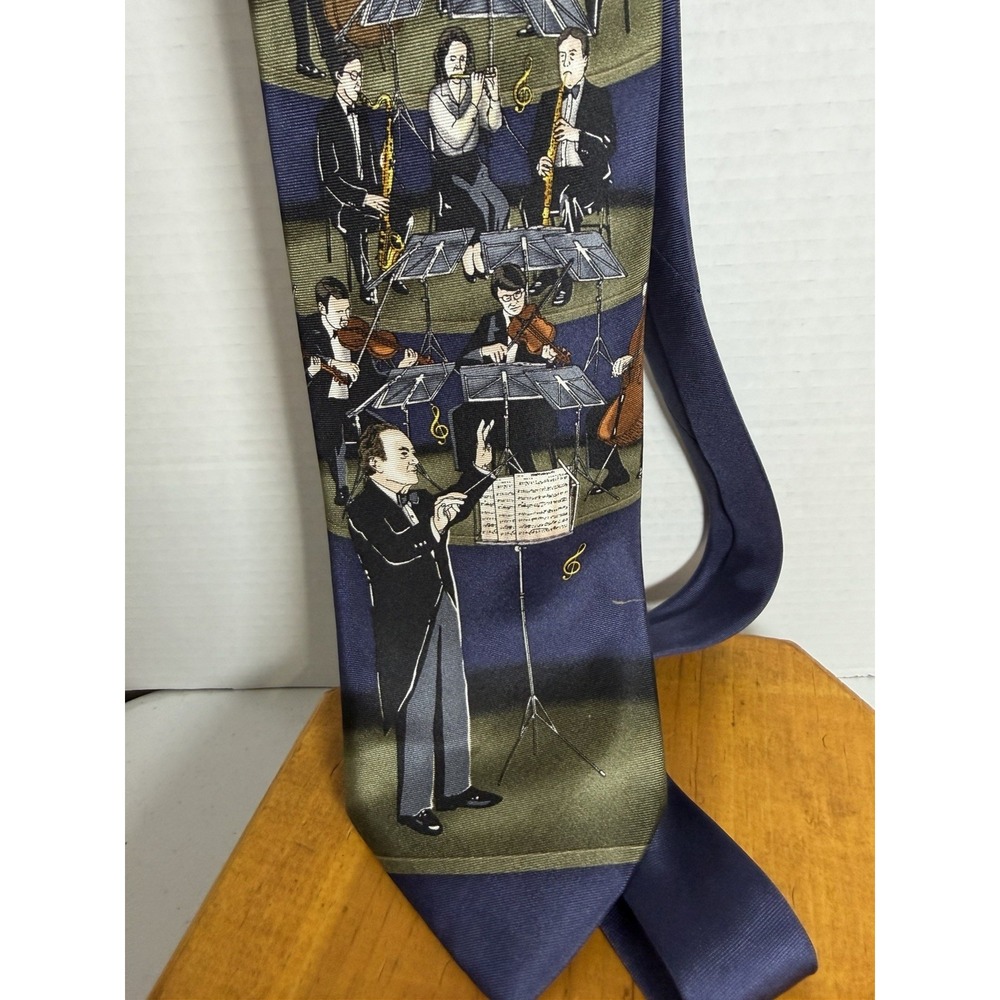 Utopia 100% Silk Orchestra Conductor Novelty Tie‎ 60" Classic Width - Picture 11 of 13